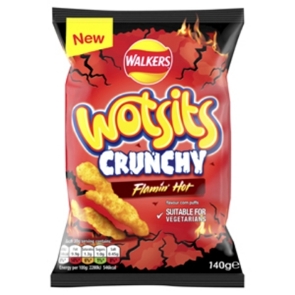 Picture of Walkers Wotsits CRUNCHY FLAMIN HOT 140G x12